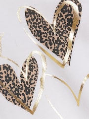 River Island White Girls Hite Trio Heart 100% Cotton T-Shirt and Kickflare Set - Image 4 of 5