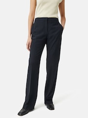 Jigsaw Blue Crosshatch Mason Trousers - Image 1 of 6
