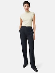 Jigsaw Blue Crosshatch Mason Trousers - Image 3 of 6