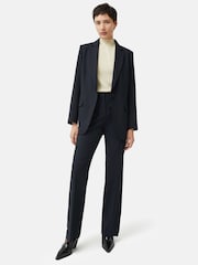 Jigsaw Blue Crosshatch Mason Trousers - Image 4 of 6