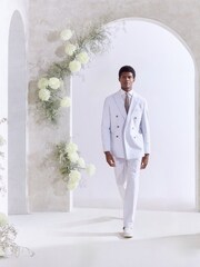 MOSS Blue Tailored Fit Corduroy Jacket - Image 7 of 7
