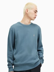 AllSaints Blue Raven Contrast Sweat Top - Image 1 of 6