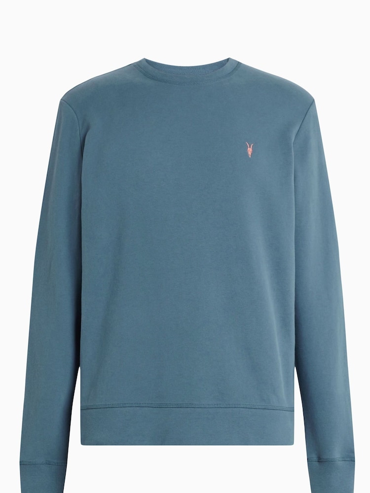 AllSaints Blue Raven Contrast Sweat Top - Image 6 of 6