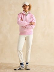 وردي - Joules Racquet Cotton Marl Half Zip Sweatshirt - صورة 4 من 7