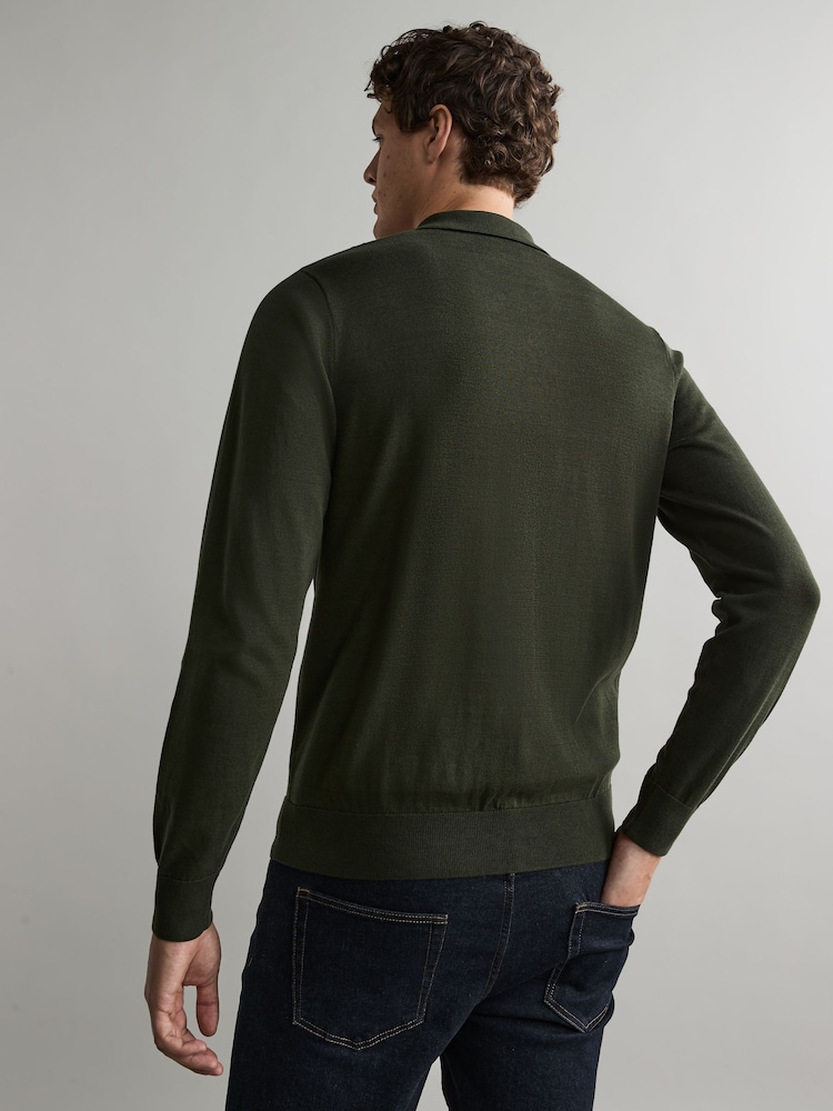 Fred Perry Vertical Stripe Knitted Polo Shirt - Image 2 of 7