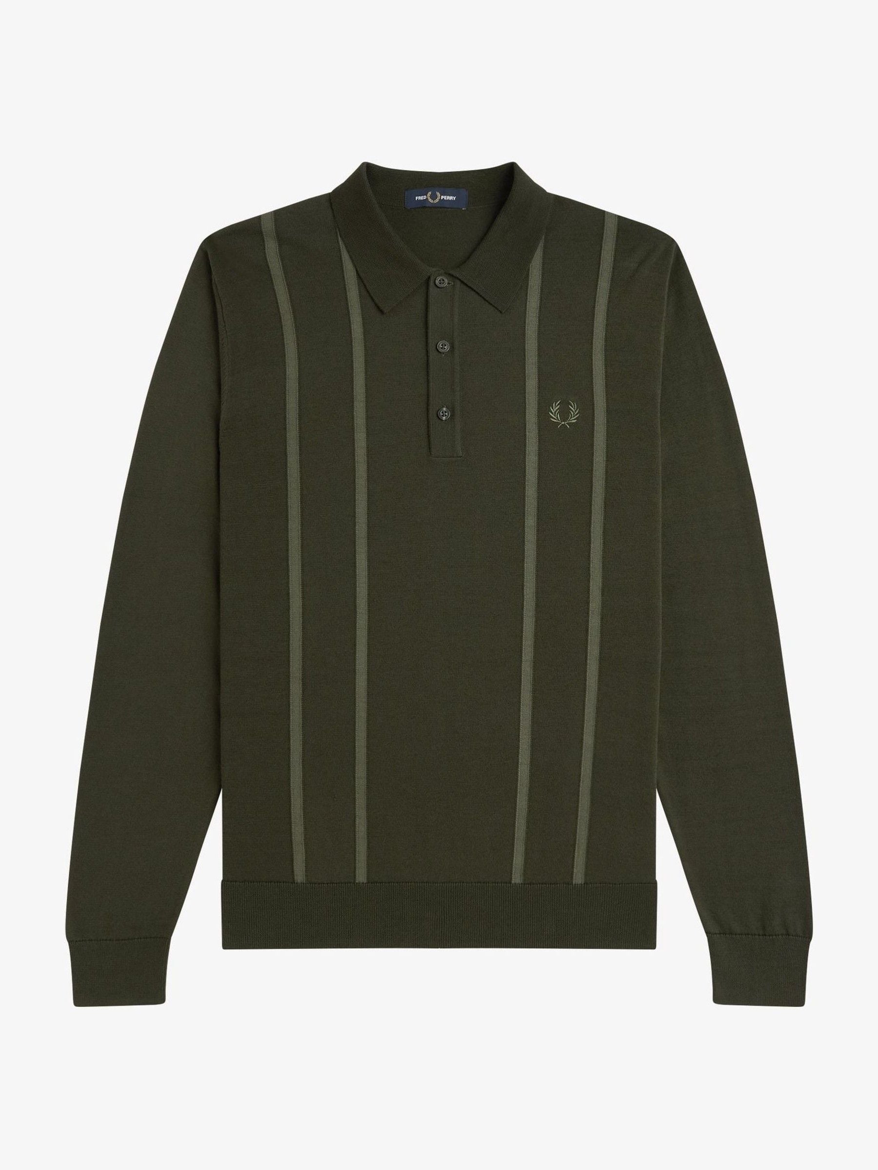Buy Fred Perry Vertical Stripe Knitted Polo Shirt from Next USA