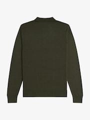 Fred Perry Vertical Stripe Knitted Polo Shirt - Image 7 of 7
