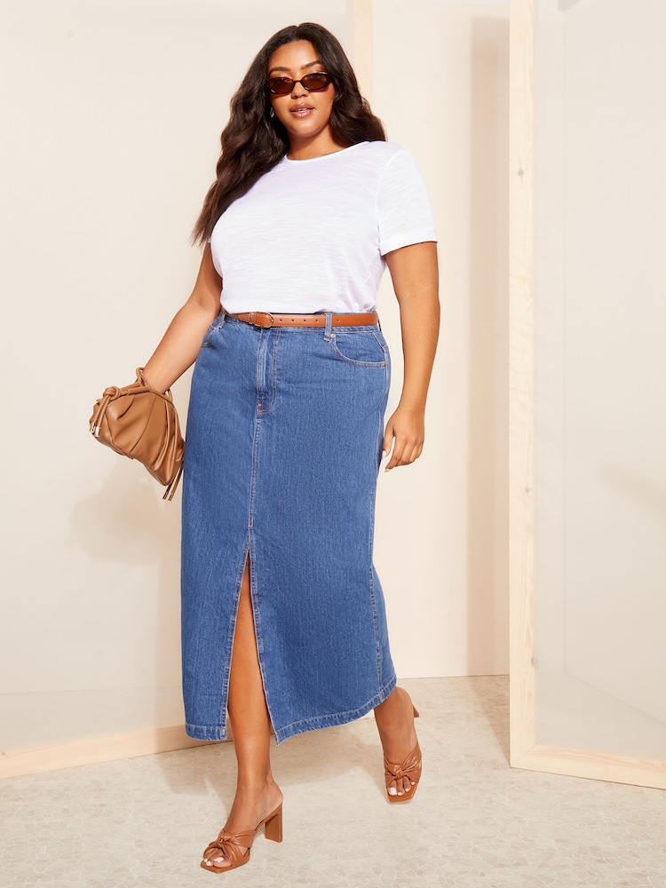 Curves Like These White Lightweight Short Sleeve T-Shirt - Image 2 of 4
