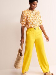 Boden Yellow Ada Linen Top - Image 2 of 5