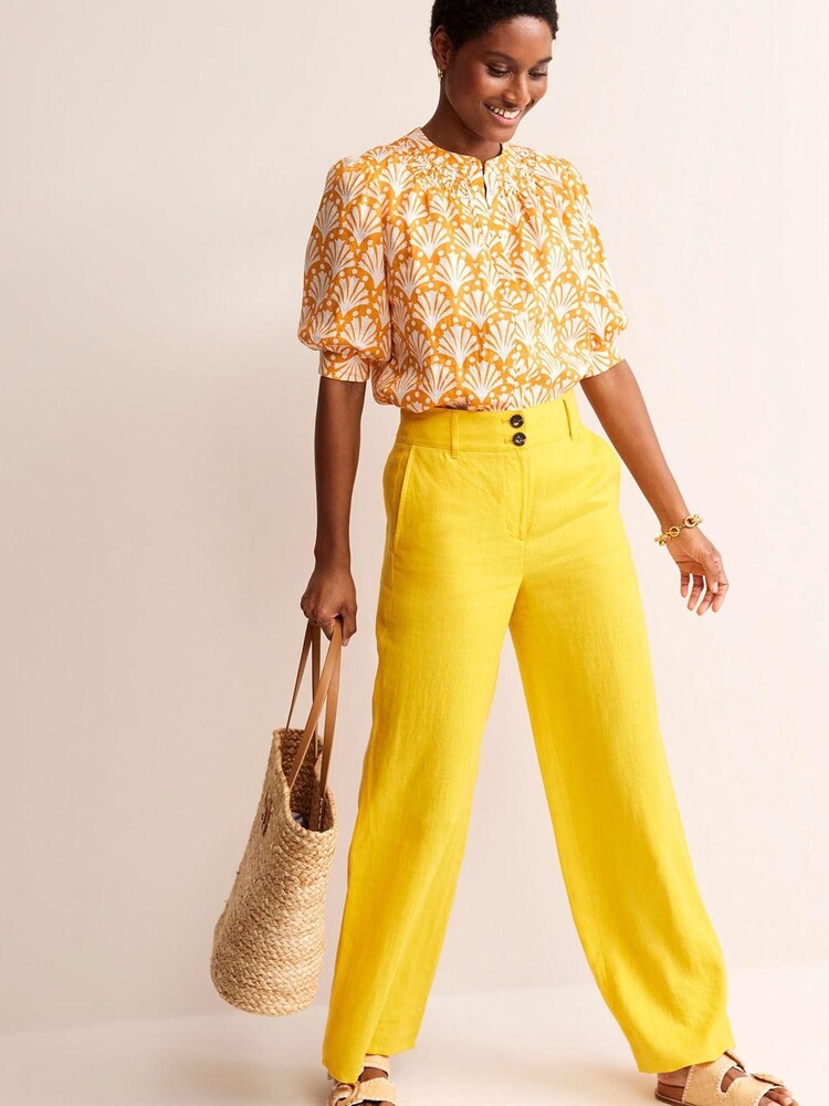 Boden Yellow Ada Linen Top - Image 2 of 5