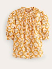 Boden Yellow Ada Linen Top - Image 5 of 5