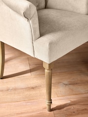 Laura Ashley Baron Chenille Hazlenut Ropsley Dining Chair - Image 3 of 8