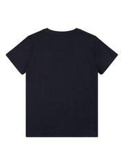 Juicy Couture Blue Girls Classic Fit 100% Cotton Diamanté T-Shirt - Image 6 of 7