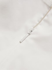 Ted Baker White Burdur Stitch Detail Puff Sleeve Top - Image 5 of 5
