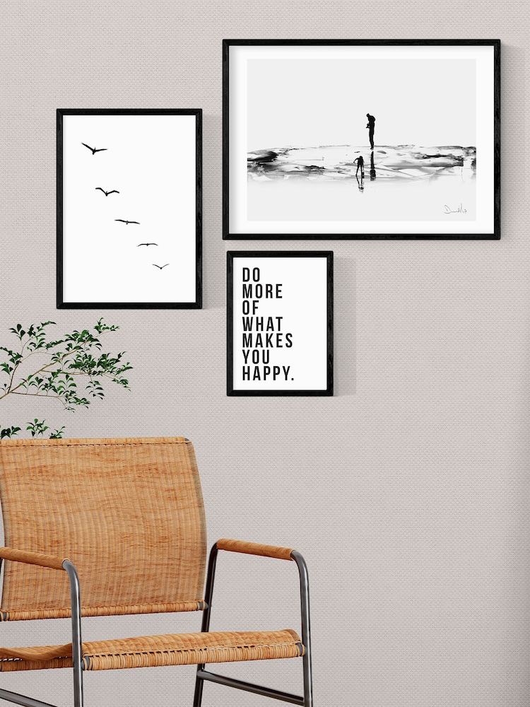 East End Prints Black Scandi Wall Set - Image 1 of 1