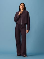 Burgundy Double Zip Tailored Jacket - Image 2 of 9