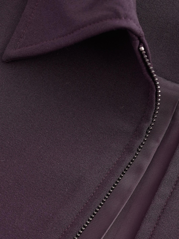 Burgundy Double Zip Tailored Jacket - Image 9 of 9