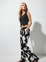 PixieGirl Petite Swirl Print Trousers - Imagen 1 de 5