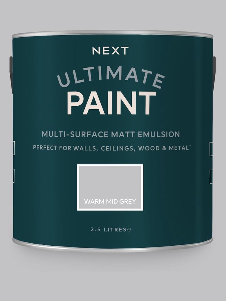 Warm Mid Grey Ultimate Multi-Surface 2.5L Paint - Image 1 of 5