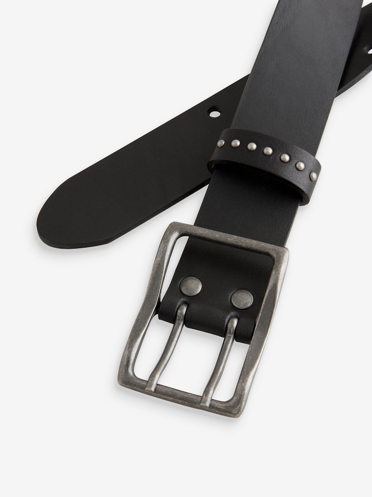 Black Premium Casual Burnished Belt - Image 5 of 5