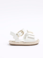 River Island White Girls White 3D Bow Espadrille - Image 1 of 4