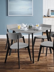 Julian Bowen Set of 4 Grey Casa Dining Chairs - Image 1 of 5
