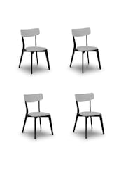 Julian Bowen Set of 4 Grey Casa Dining Chairs - Image 2 of 5