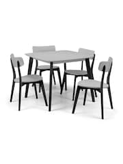 Julian Bowen Set of 4 Grey Casa Dining Chairs - Image 4 of 5