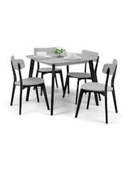 Julian Bowen Set of 4 Grey Casa Dining Chairs - Image 5 of 5