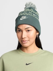 Nike Green Peak Fair Isle Pattern Beanie - Image 1 of 4