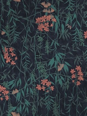 Graham & Brown Blue Obassia Silk  Wallpaper Wallpaper Sample - Image 2 of 3