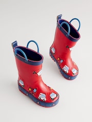 Red Transport Handle Pull-On Wellies - Image 1 of 7