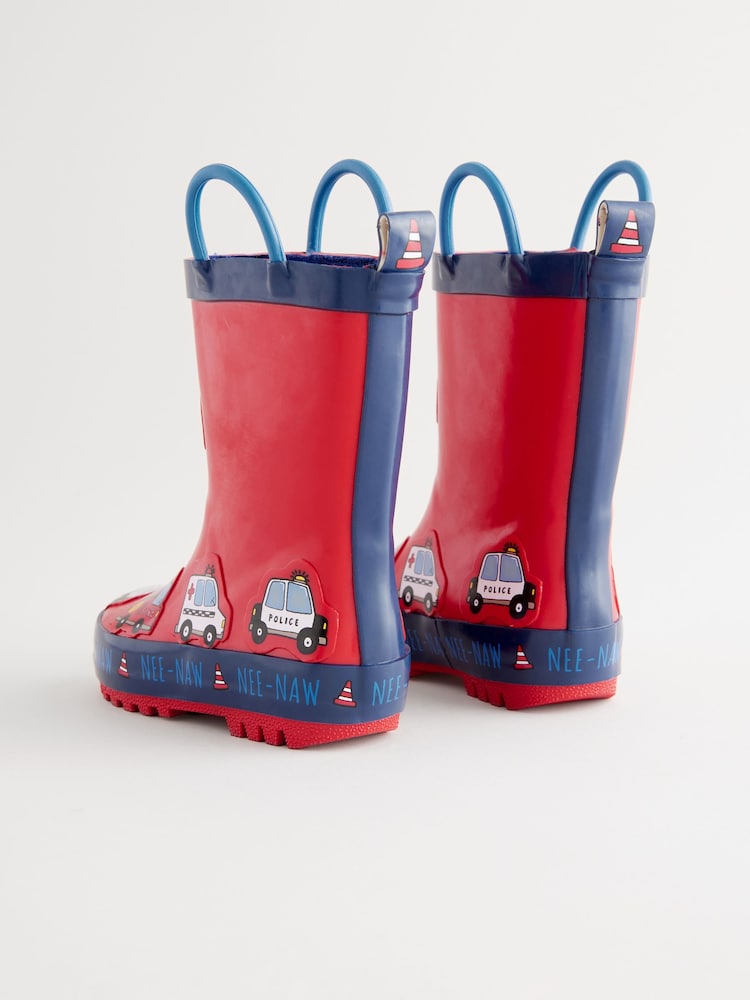 Red Transport Handle Pull-On Wellies - Image 5 of 7
