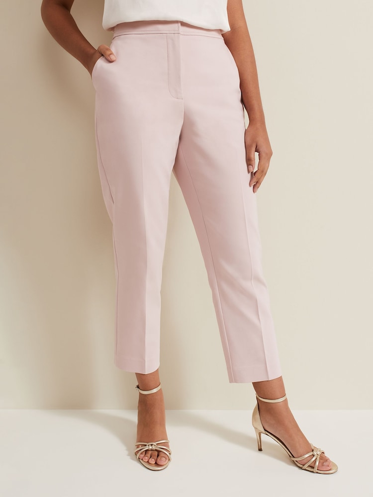 Phase Eight Pink Petite Ulrica Tapered Suit Trousers - Image 3 of 6