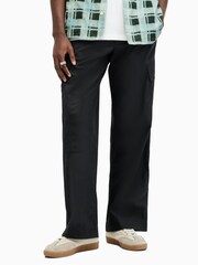 AllSaints Black Verge Trousers - Image 1 of 8
