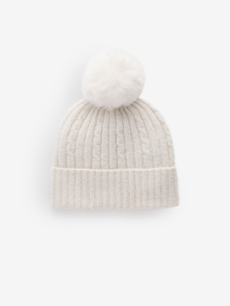 Cream Cable Cable Hat, Gloves and Scarf Set (3-16yrs) - Image 6 of 8