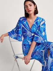 Monsoon Blue Maura Floral Tea Dress - Image 2 of 5