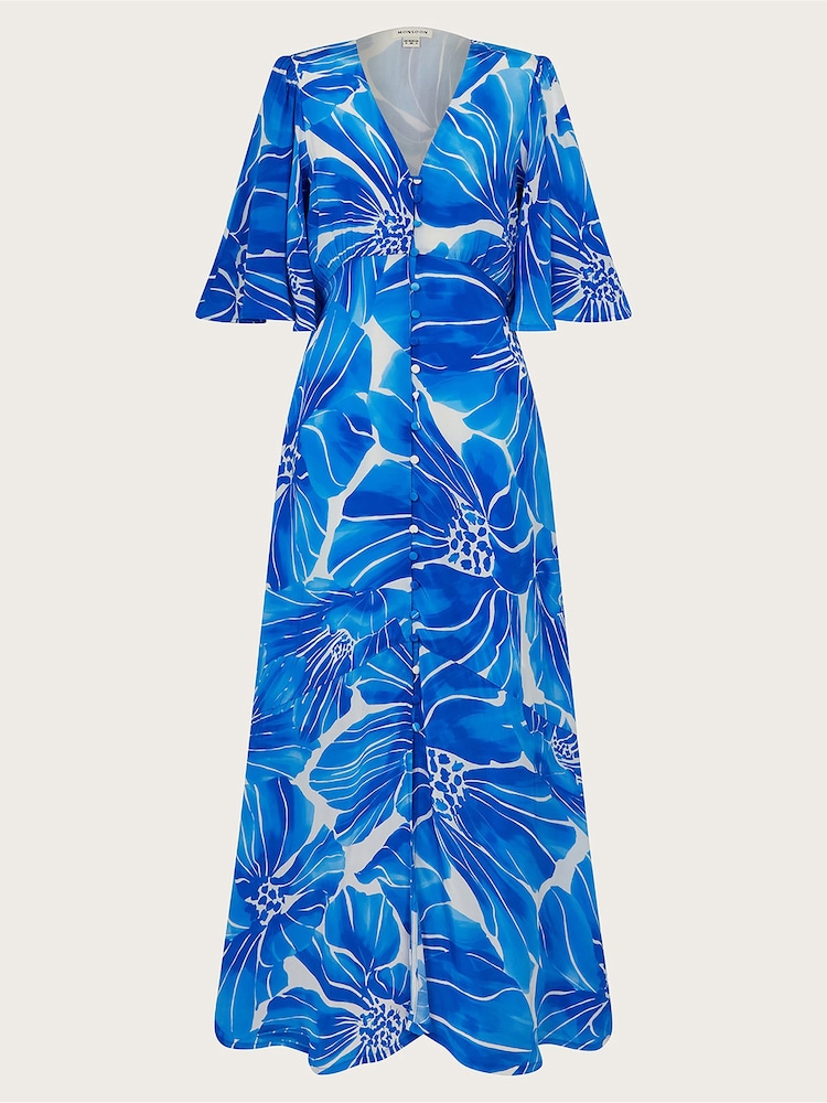 Monsoon Blue Maura Floral Tea Dress - Image 5 of 5