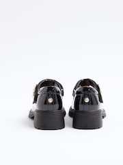 River Island Black Girls Patent Chunky Mary Jane Shoes - Image 4 of 5