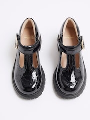 River Island Black Girls Patent Chunky Mary Jane Shoes - Image 5 of 5
