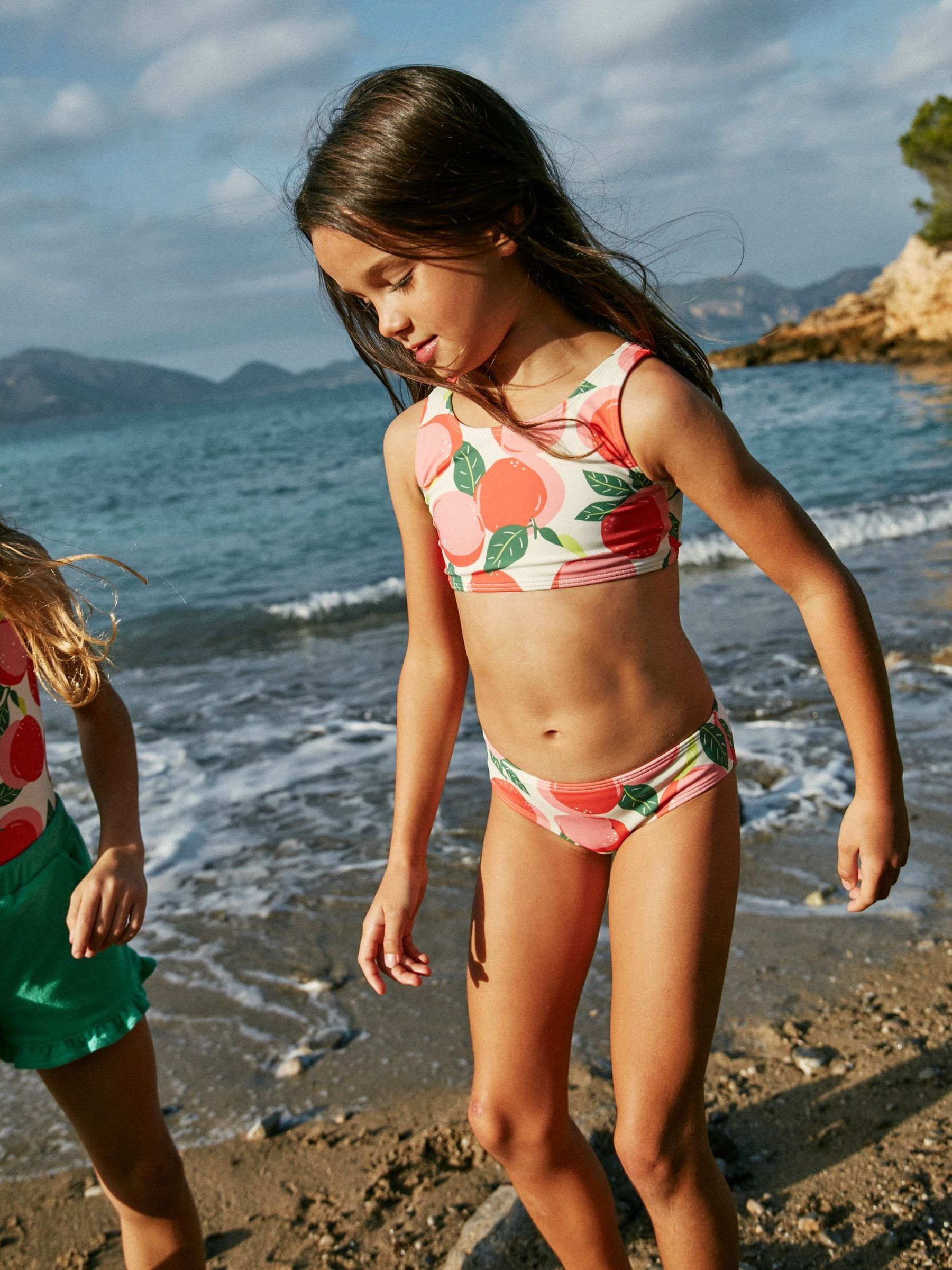 Boden Orange Fun Peach Printed Bikini