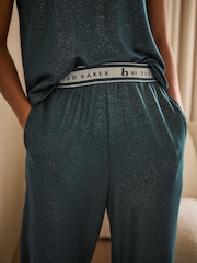 طقم بيجامة برّاق بلون أزرق على أخضر من B by Ted Baker - صورة 6 من 11