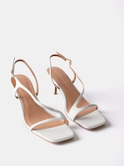 Mint Velvet White Minimalist Kitten Heels - Image 2 of 5