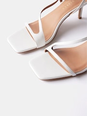 Mint Velvet White Minimalist Kitten Heels - Image 4 of 5