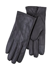Totes Grey 3 Point Smartouch Winter Leather Gloves - Image 2 of 2