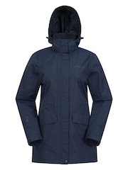 Mountain Warehouse Blue Womens Glacial Extreme Long Waterproof Coat - Image 2 of 6