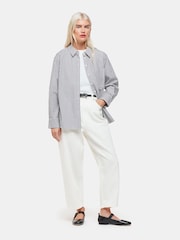 Whistles White Petite Petite Authentic Barrel Leg 100% Cotton Jeans - Image 3 of 5