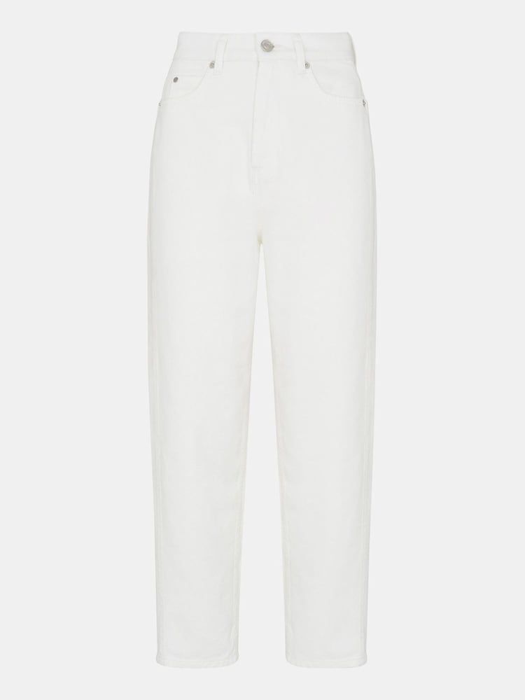 Whistles White Petite Petite Authentic Barrel Leg 100% Cotton Jeans - Image 5 of 5