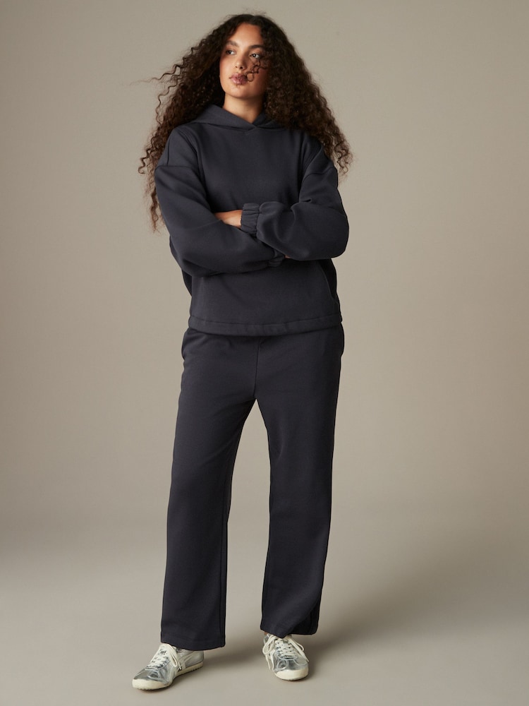 Tintenblau - Kuscheliger, mit Fleece gefütterter Longline-Hoodie mit schwerer Materialqualität - Bild 2 von 8 Tintenblau - Kuscheliger, mit Fleece gefütterter Longline-Hoodie mit schwerer Materialqualität - Bild 2 von 8