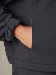 bleu encre - Sweat-shirt long à capuche Soft Touch Cosy Lined Fleece Heavyweight - Image 5 of 8